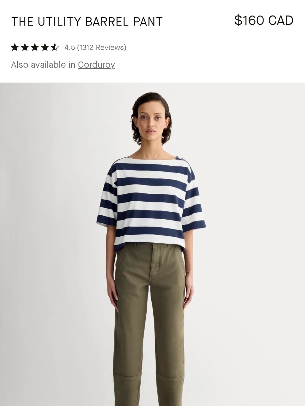 Everlane Utility Barrel Pant Size 10R